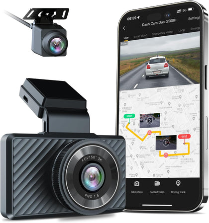 Botslab 360 Dash Cam G500H Dual Camera