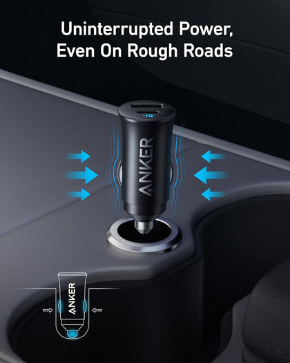 Anker USB-C Car Charger, 30W 2-Port Type-C Car Adapter, iPhone Car Charger with Power IQ 3.0, for iPhone 16/15/14/13/12 Series, Samsung Galaxy S25/S24/S23/S22/S21 Series, iPad Pro, AirPods, and More