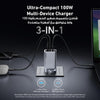Anker Prime 100W USB C Charger, 3-Port Foldable and Compact GaN Charger, For MacBook Pro/Air, iPad Pro, iPhone 16/15/14 Series, Samsung S25/S24