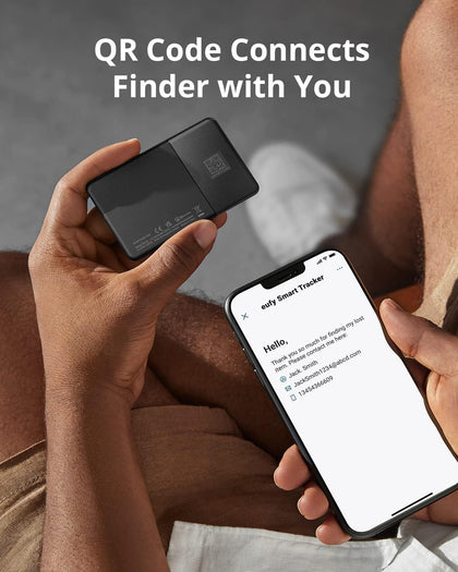 Eufy Security SmartTrack Card E30 (Black, 1-Pack), Works with Apple Find My (iOS Only), Wallet Tracker, Phone Finder
