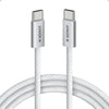 Anker Zolo USB C to USB C Cable 1.8m, Braided and Dirt-Free Type-C Fast Charging Cable, Slim Connector, for iPhone 16 Series, MacBook (240W) - White