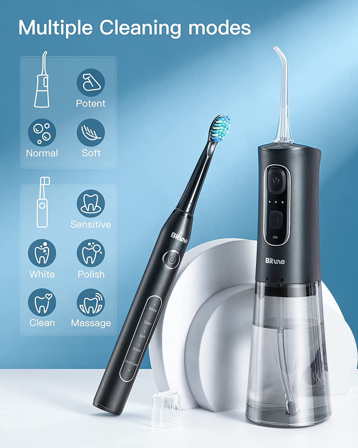 Bitvae Electric Toothbrush with Water Flosser - Combo