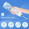 H2ofloss Water Flosser for Teeth Cordless, Oral Irrigator Dental with 5 Modes and 6 Nozzle Jets, 300ML USB-C Tooth Flosser for Brace Care, Dental Jet Flosser for Travel/Home - White