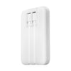 WiWU Endurance Built-in Dual Cable Power bank 10000mAh - White