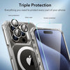 ESR for iPhone 15 Pro MagSafe Case, Set with 2 Screen Protectors and Single Camera Lens Protectors Clear