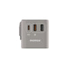 Momax 1-World 70W GAN 3 Port with Built-in-USB-C AC Travel Adapter - Grey