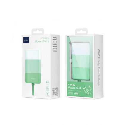 2024 Colorful WiWU Bluit With Cable PD 20W Fast Charging 10000Mah Power Bank Wi-P015