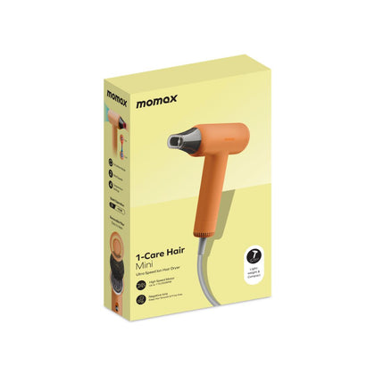 Momax 1-Care Hair Mini Ultra Speed Ion Hair Dryer - Orange