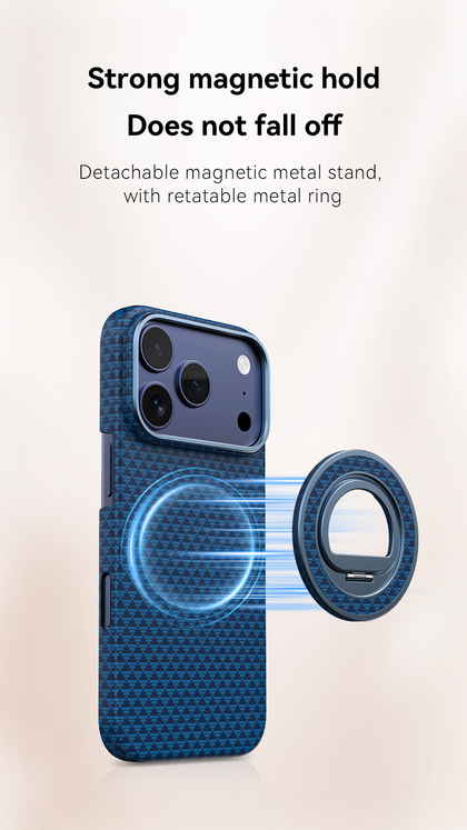 Lanex Diamond Series case with magsafe ring for iPhone 17 Pro and Pro Max - Blue