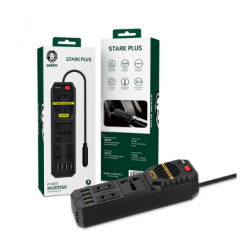 Green Lion Stark Plus Car Power Inverter 200W With Four USB 3.1A Interfaces