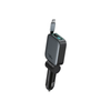 Green Lion Retractable 72W Car Charger - Black