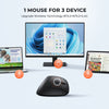 MEETION BTM008 Wireless Mouse, Ergonomic Mouse, Bluetooth Vertical Rechargeable Mice, 4 Adjustable DPI 800-2400, Bluetooth 5.2+5.2+USB Mouse