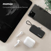 MOMAX 1-Power Mini 5000mah 3 in 1 Power Bank with Lightning Plug