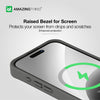 Amazing Thing Matte Pro Magnetic Case iPhone 15 Pro Max - Black + EZ Full cover tempered glass screen protector installation kit for iphone 15 Pro Max