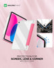 Amazing Thing Case for iPad 10.9 SMOOTHIE Drop Proof with Apple Pencil Storage - Pink + Torrii BODYGLASS for iPad 10.9” (10th generation Year 2022) –  Clear