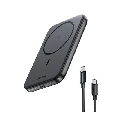 بنك الطاقة UGREEN Magsafe 5000 مللي أمبير، بنك الطاقة اللاسلكي مع كابل USB C 