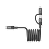 كابل موماكس 60 واط Mag.Link Duo المغناطيسي USB-C إلى USB-C و Lightning بطول 1 متر