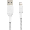 Belkin Braided USB-A to Lightning Cable (1m / 3.3ft, White)