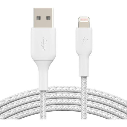 Belkin Braided USB-A to Lightning Cable (1m / 3.3ft, White)