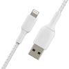 Belkin Braided USB-A to Lightning Cable (1m / 3.3ft, White)