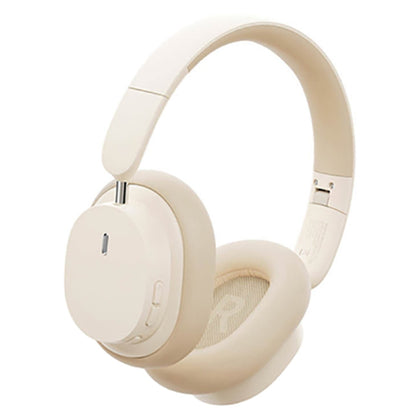 BASEUS Bowie D05 Wireless Bluetooth Headset Foldable HiFi Stereo Music Headphone - Creamy WHite