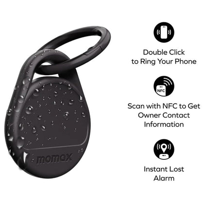 Momax Tag Pinpop Duo Find My Locator Tracker - Black | Certified with Apple Find My