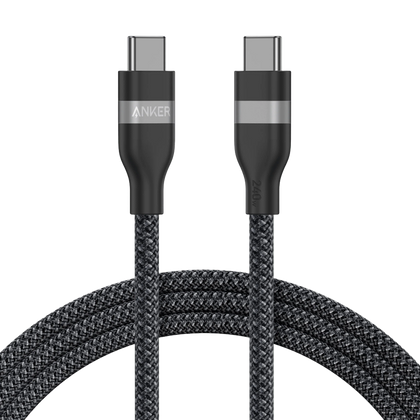 Anker 240 W USB-C to USB-C Braided Cable (0.9 ft, Model A82E2H11) – Fast PD Charging