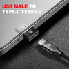 Baseus Exquisite USB Male To Type-C Female Adapter Converter Black