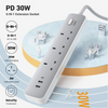 UGREEN 30W 3 AC Power Strip with Master Switch (2A1C)