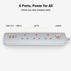 UGREEN 30W 3 AC Power Strip with Master Switch (2A1C)