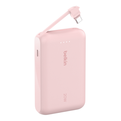 Belkin Power Bank 10000mah with Integrated Cable USB-C - Pink