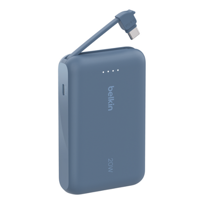 Belkin Power Bank 10000mah with Integrated Cable USB-C - Blue