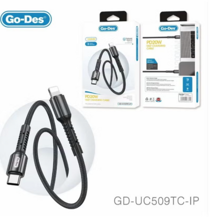 Go-Des PD20W TypeC to Lightning Fast Charging Cable 1.2m