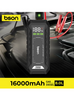 Bson Turbo Kick Jump Starter – 16000mAh, QDSP Quick Start, Up to 8L Gas/Diesel Engines, 3-Mode Dual Brightness LED Light, Power Bank Function