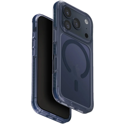 UNIQ Combat Triple-Layered Protective Phone Case with MagSafe for iPhone 17 Pro – Navy Blue