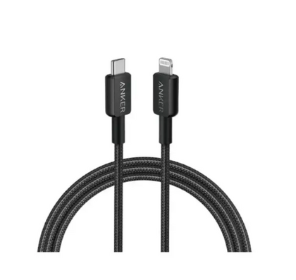 Anker 322 USB-C to Lightning Cable – 10 ft / 3 m, Black, 60 W PD – Model A81B7H11