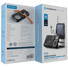 Powerology 16000mAh Solar Power Bank with FM Radio Speaker and Lights - Black