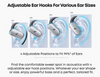SoundCore V40i by Anker, Open-Ear Headphones, Crystal Clear Design, Lidless Case, 4 Adjustable Positions for Every Ear Size, Richer Bass, IP55, 21H Playtime, AI Clear Calls, Bluetooth 5.4 App, Black