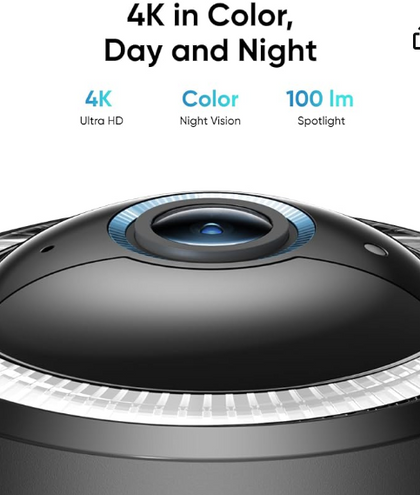eufy Security 4G LTE Cam S330, 4K Cellular Solar Security Cameras Wireless Outdoor, Pan and Tilt, 4G and Wi-Fi Duo-Mode, AI Tracking, with SIM Card and 32GB SD Card, No WiFi, No Problem