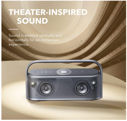Soundcore Motion X600 Portable Bluetooth Speaker, Hi-Res Spatial Audio with Wireless 50W Sound, IPX7 Waterproof, Pro EQ, AUX-in, Portable Speaker for Home, Office, Backyard and Bathroom Use