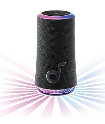 soundcore Glow Portable Speaker with 30W 360° Sound, Synchronized Radiant Light, 18H Playback, Customizable EQ and Light Show, and IP67 Waterproof