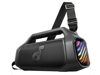 soundcore Boom 2 Plus By Anker, Outdoor Speaker, 140W, 2+2 Channel, BassUp 2.0, 20H Playtime, Fast Charge, IPX7 Waterproof, RGB Lights, Power Bank, Bluetooth 5.3, Portable for Outdoors, Camping, Beach