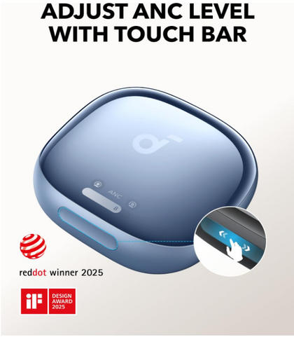 Soundcore Liberty 4 Pro by Anker, Noise Cancelling Wireless Earbuds, 7-Sensor and Real-Time Adaptive Noise Cancelling, 2× Faster Charging, Studio-Level Hi-Fi Music, Clear Calls with 6 Mics and AI