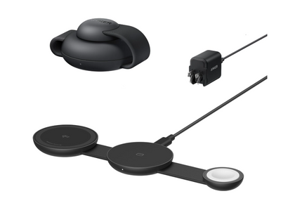 Anker MagSafe Compatible MagGo UFO 3-in-1 Charger, iPhone 17 Wireless Charging Station, 15W Qi2 Certified, Foldable Travel Charging Pad, for iPhone 17/16/15/14, AirPods, Apple Watch (Not a Power Bank)