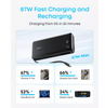 Anker 87W 20,000mAh Laptop Power Bank with Built-in USB-C Cable - Black