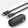 Belkin Boost Charge 30W USB-C Car Charger + USB-C to Lightning cable