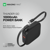 Amazing Thing Thunder Go Power Bank 10000mAh with Built in 2 USB-C Cables - Black