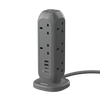 Momax Oneplug 11-Outlet Power Strip with 2 USB-A and 2 USB-C 2M - Black