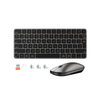 Meetion iKey C210 Wireless Keyboard + Mouse-Bluetooth + 2.4G-for Mac, Multi Devices Quiet Slim Rechargeable -Arabic & Englis Black