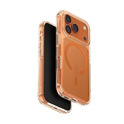 UNIQ LPX CLASSIC Case for iPhone 17 Pro and Pro Max, Slim Hybrid Clear 8 ft Drop Protection Case with Anti-Fingerprint Finish & MagClick-Compatibility - Orange